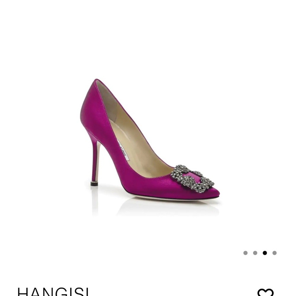 Manolo Blahnik Magenta Heels with Sparkling Detail